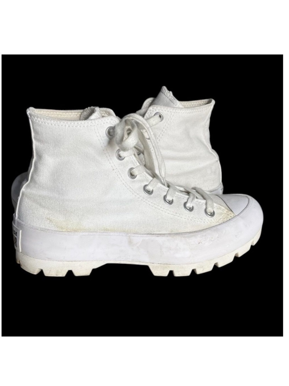 CONVERSE Chuck Taylor High Tops Sneakers Lugged Sole White Womens Size 7
